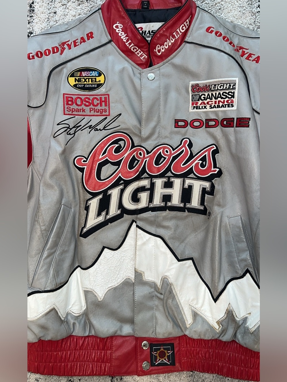 Coors Light Racing Leather Jacket - Red & Silver - Picture 5 of 8
